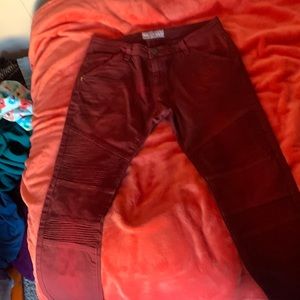 Golden Denim Jeans Burgundy